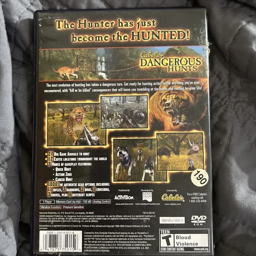 Cabela's Dangerous Hunts (Sony PlayStation‎ 2, 2003)